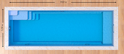 Композитный бассейн Aqua 100 RC