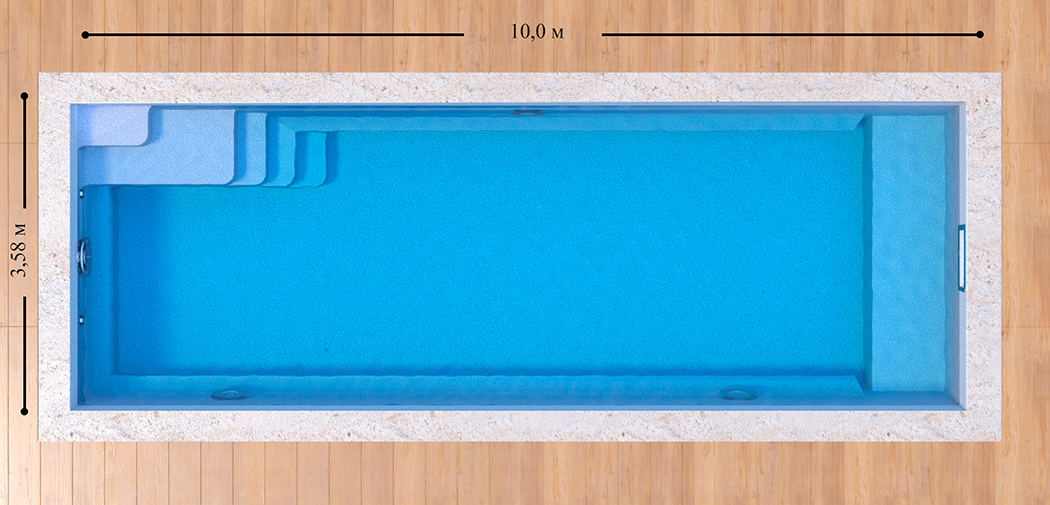 Композитный бассейн Aqua 100 RC